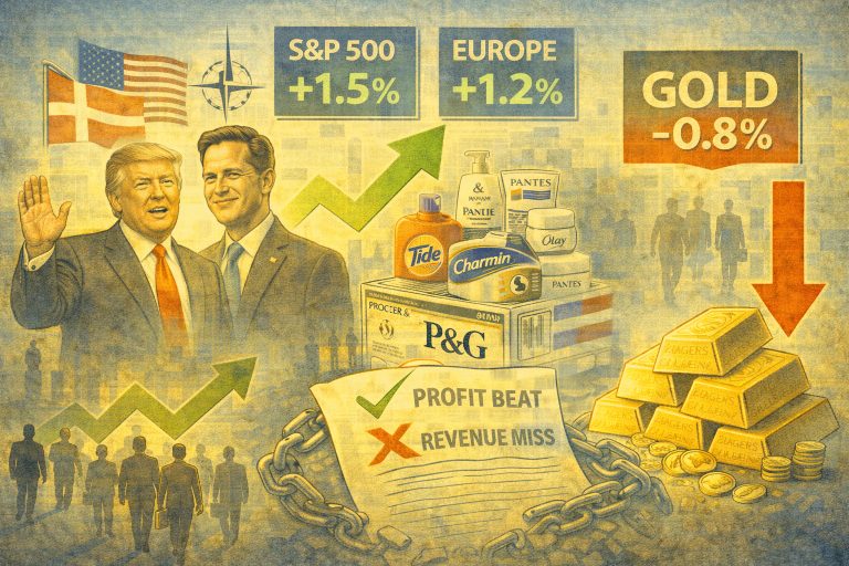 Evening digest: P&G misses revenue, gold slips, US spending stays resilient